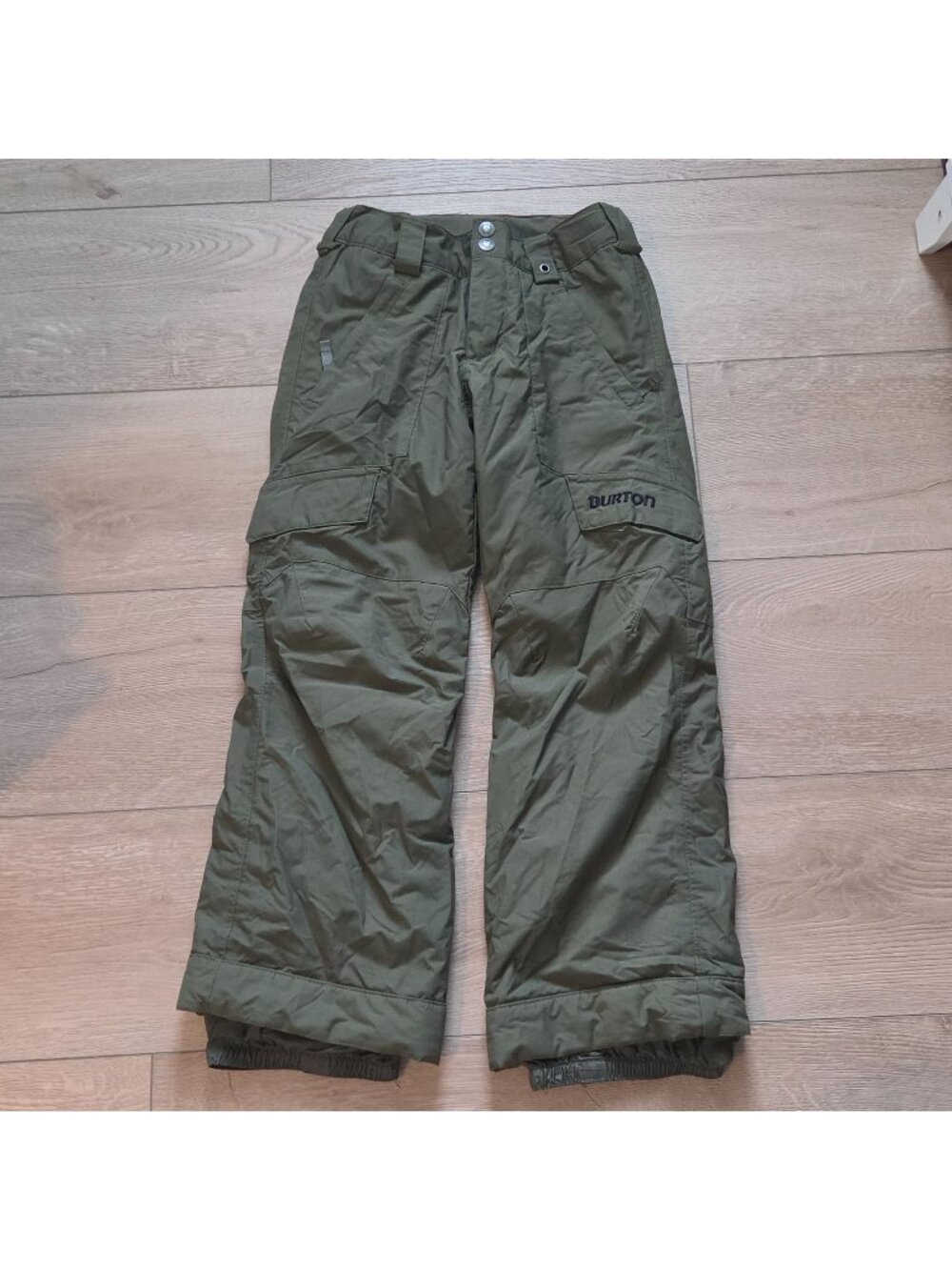 Burton Dry Ride White Collection Snow Tracker Pants Green Boys Medium